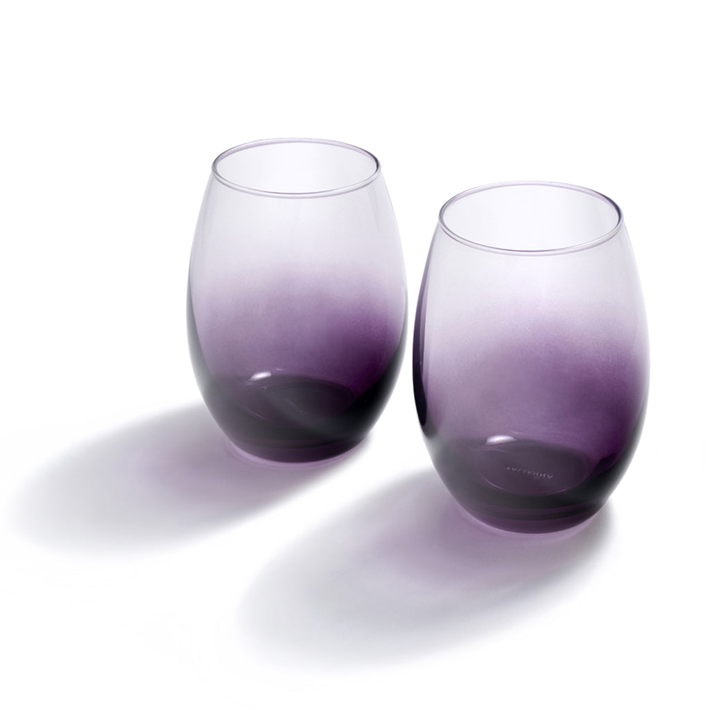Blush Frosted: Ombre Stemless Wine Glasses